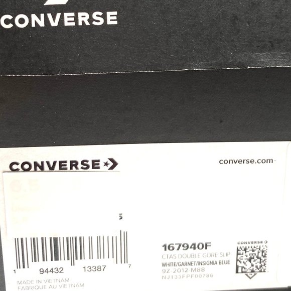 Converse Women Size 167940F CTAS BOULE GORE SLIP ON White Canvas Low Top Sneaker - Picture 10 of 11